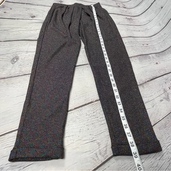 TEREZ multicolor metallic pleated high waist lightweight stretch pants, size S - Picture 12 of 13